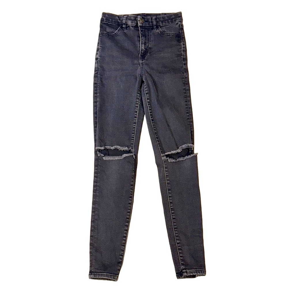 American Eagle | Curvy Super High Rise Jeggings | Distressed | Stretch